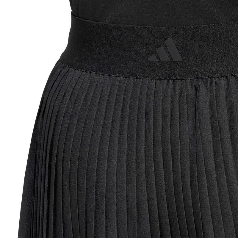 Club Pleated Long Rock Damen-schwarz