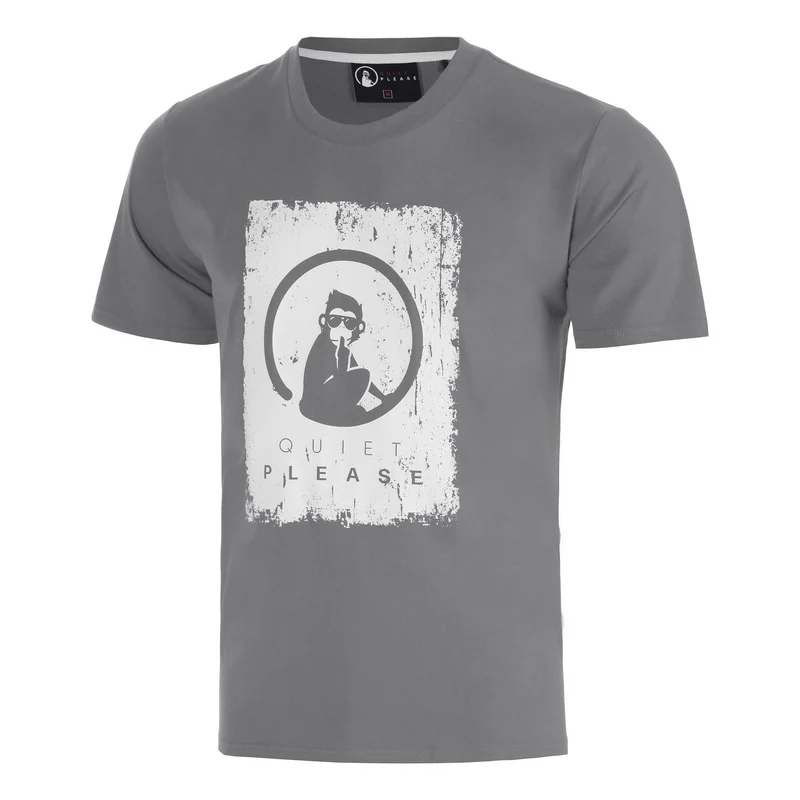 Crush Scraped T-Shirt Herren-dunkelgrau, hellgrau