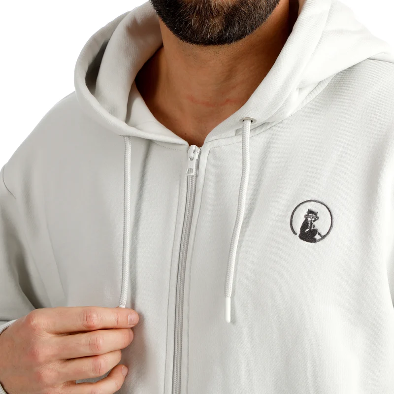 Crush On Court Essentials Sweatjacke Herren-hellgrau, schwarz