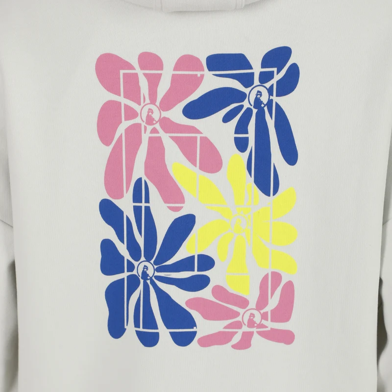 Crush Palm Court Sweatjacke Mädchen-hellgrau, neonpink