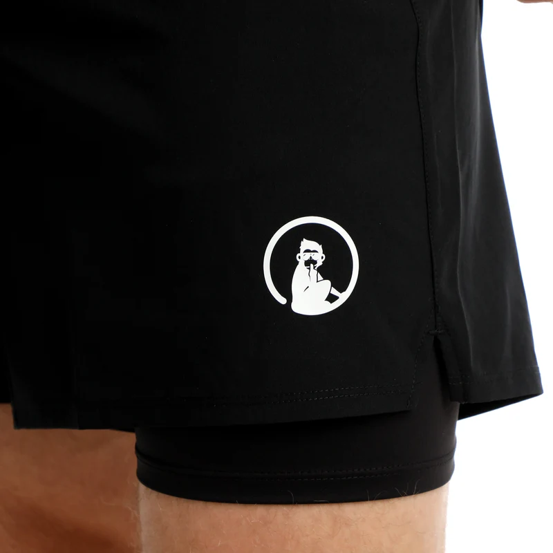 Challenger 2in1 7inch Shorts Herren-Schwarz,Weiß