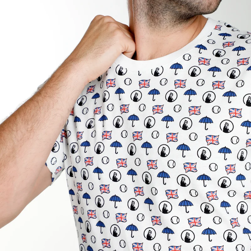 London Statement T-Shirt Herren-Weiß,Mehrfarbig