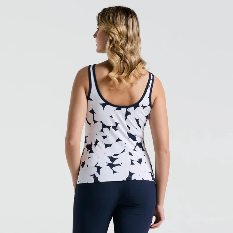 Riviera Floral Tank-Top Damen-Dunkelblau