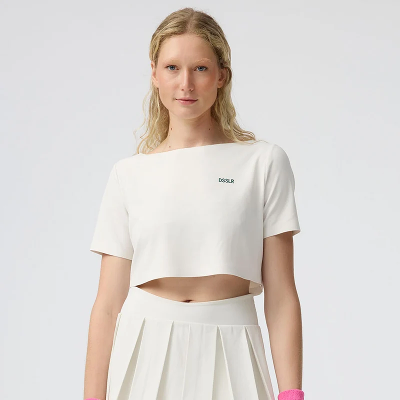 Top Layer T-Shirt Damen-Creme