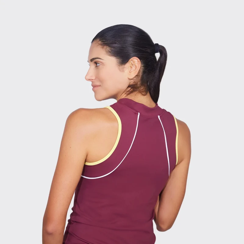 Gaia Tank-Top Damen-dunkelrot