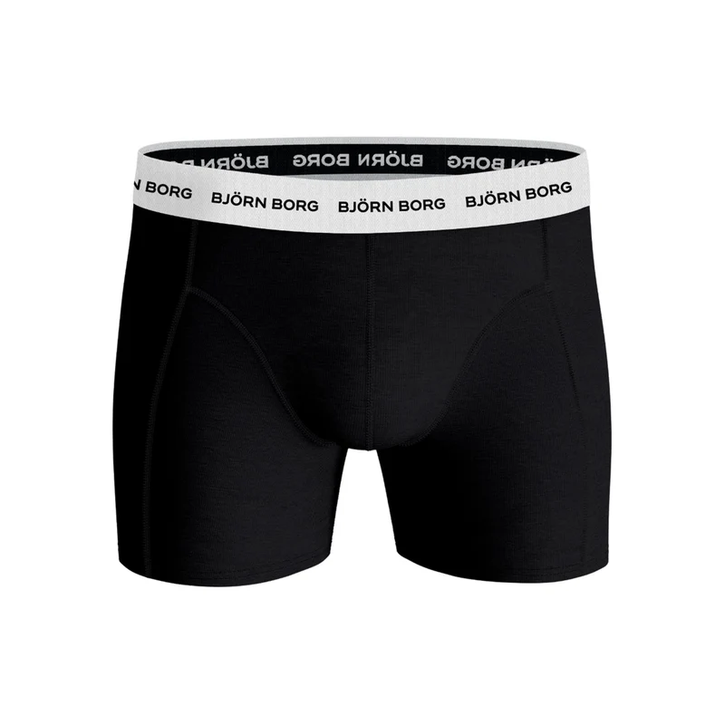 Cotton Stretch Boxer Short 3er Pack Herren - schwarz, mehrfarbig