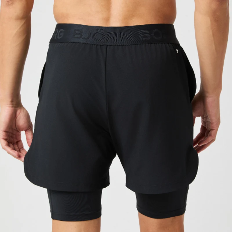 Borg 2 In 1 Shorts Herren - schwarz