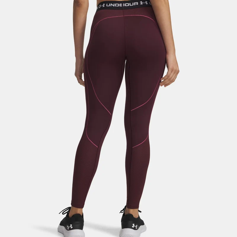 ColdGear Textured Tight Damen-weinrot
