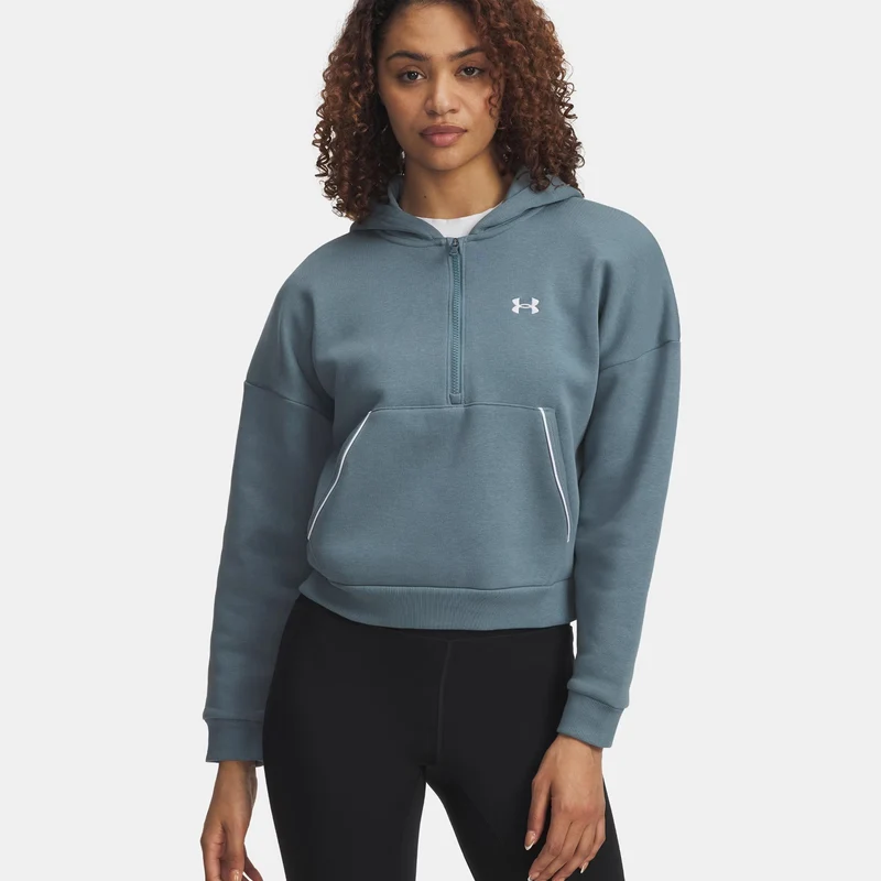 Rival Fleece Piped Half-Zip Sweatshirt Damen-weiß