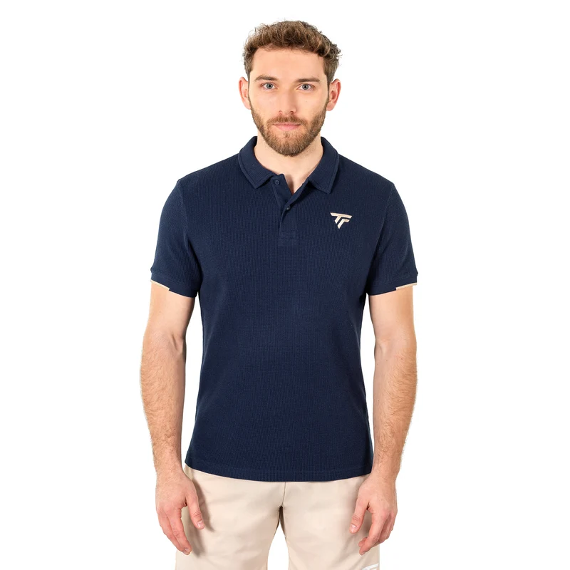 Waffle Polo Herren-dunkelblau