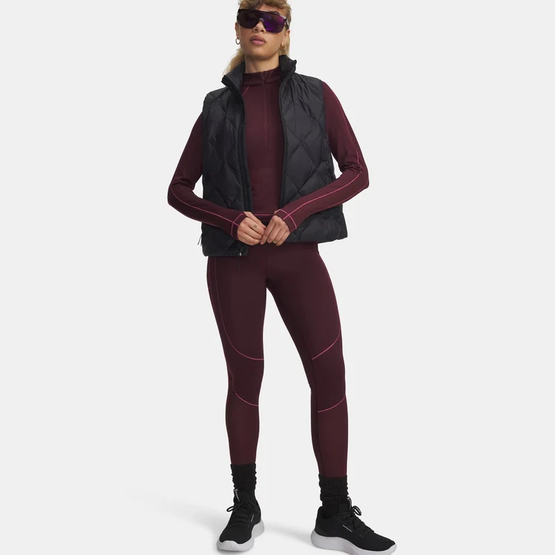Cold Gear Textured 1/2 Zip Longsleeve Damen - berry
