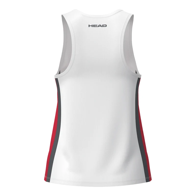 Club 25 Tech Tank-Top Damen-Weiß,Rot