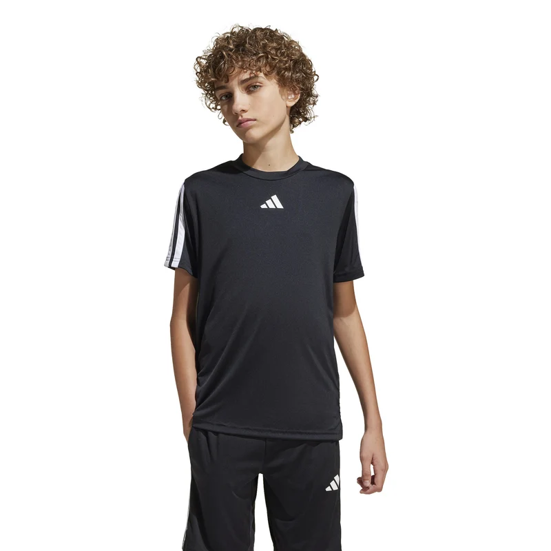 Training Essentials 3 Stripes T-Shirt Kinder-Schwarz,Weiß