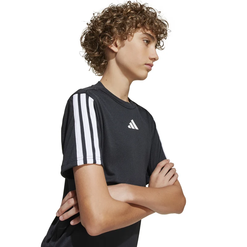 Training Essentials 3 Stripes T-Shirt Kinder-Schwarz,Weiß