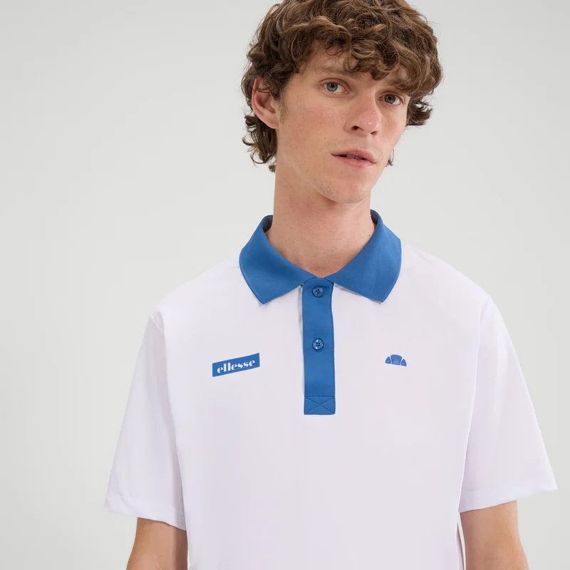 Orelo Polo Herren-Weiß,Blau