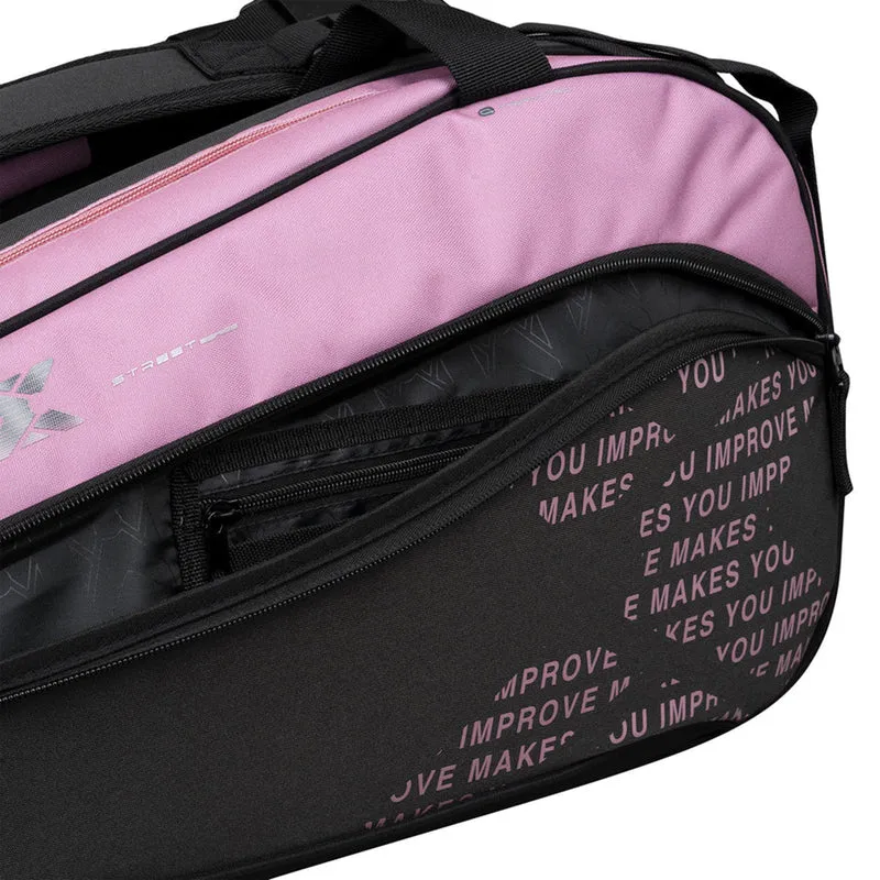 Padelschlägertasche-Grau,Pink