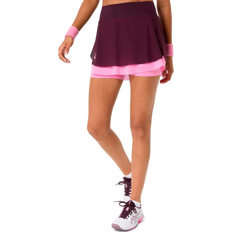 Match Mesh Rock Damen - weinrot, pink
