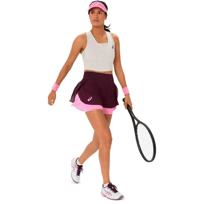 Match Mesh Rock Damen - weinrot, pink