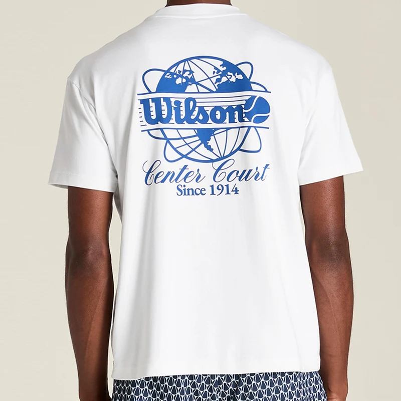 Wilson Classic T-Shirt Herren - weiß, hellblau