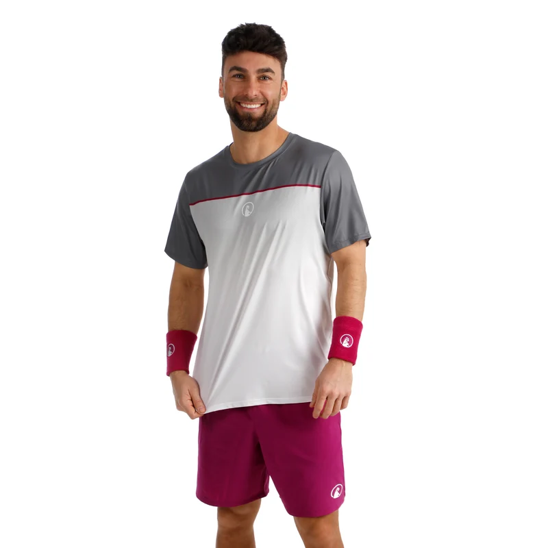 Drop 7in Shorts Herren-berry, weiß