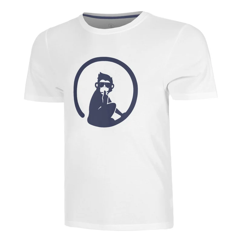 Trainings T-Shirt Herren-Weiß,Dunkelblau