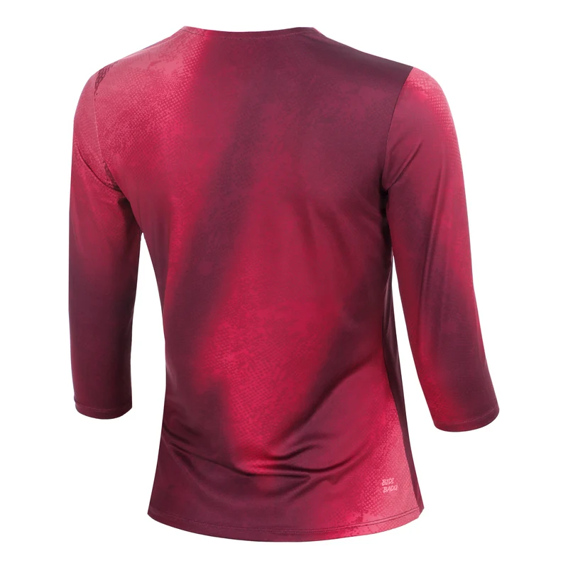 Freeze Out V-Neck Printed Longsleeve Damen - dunkelrot
