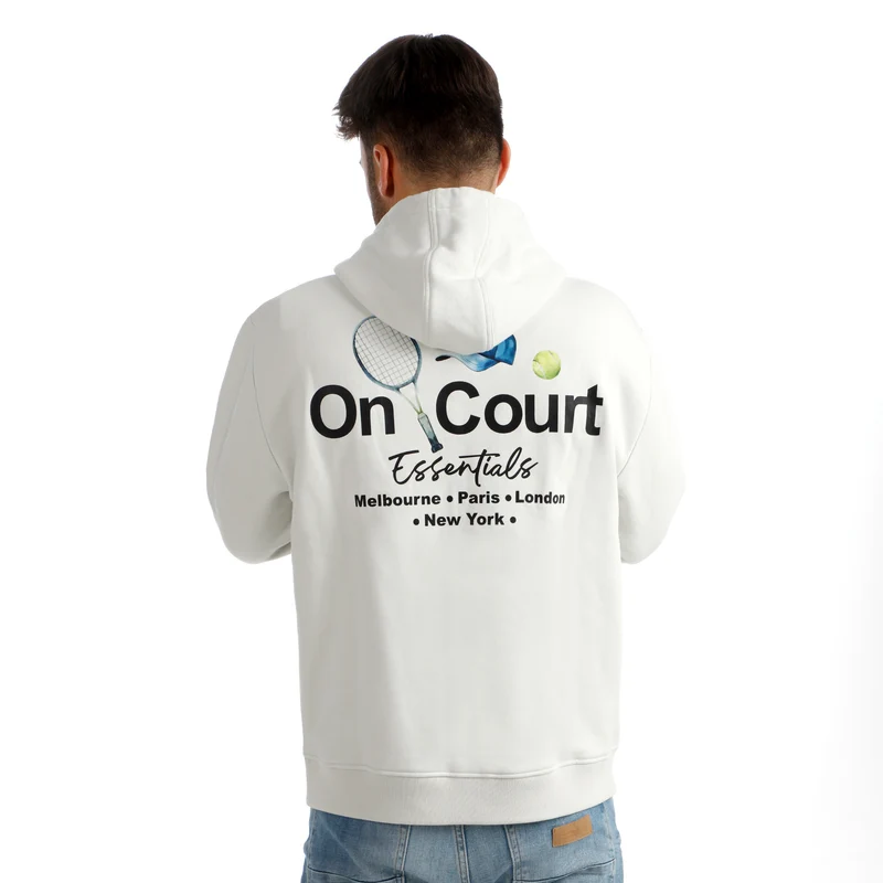 Crush On Court Essentials Sweatjacke Herren-hellgrau, schwarz