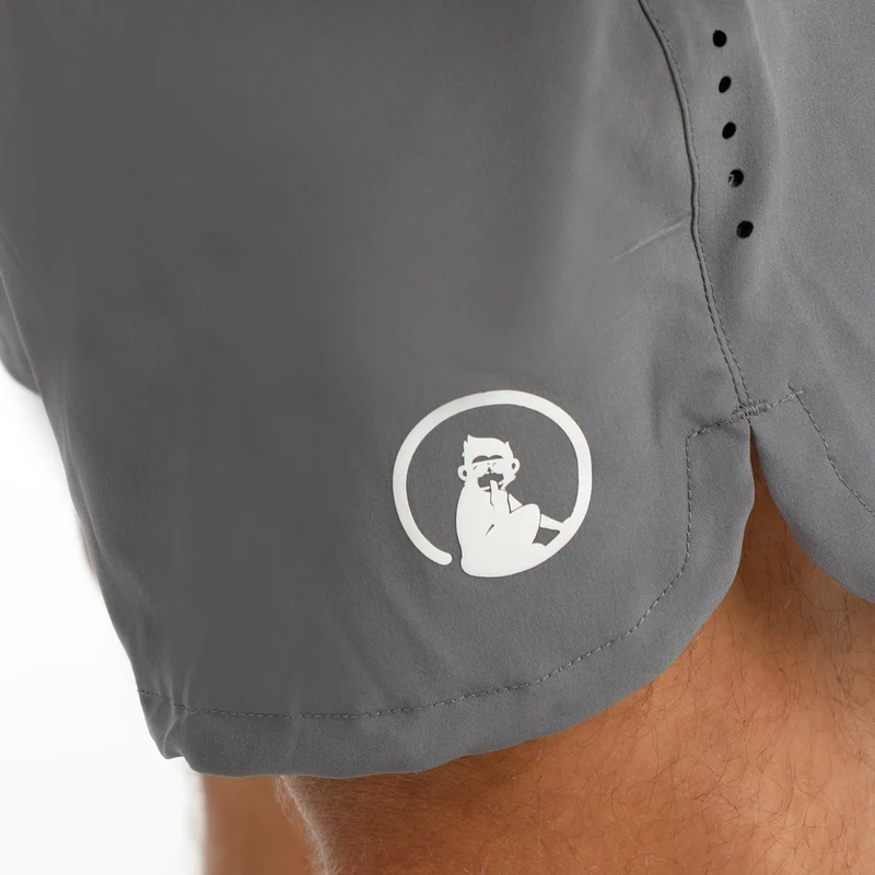 Drop 7in Shorts Herren - grau, weiß