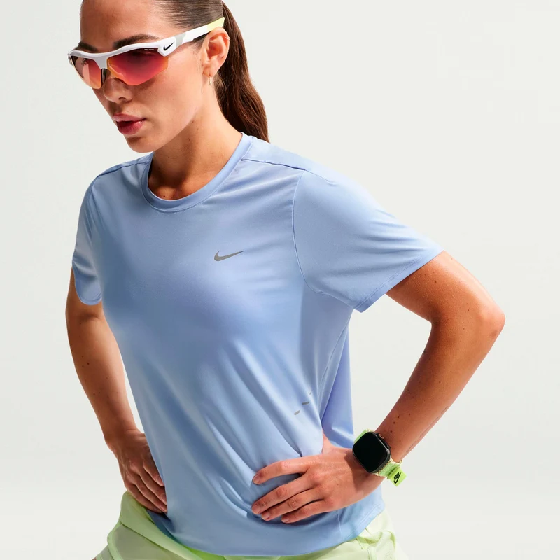 Swift Laufshirt Damen - blau, silber