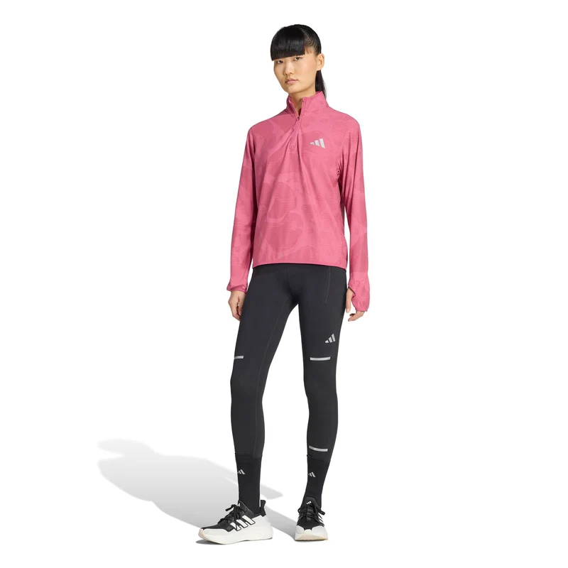 adi365 Climawarm+ Laufshirt Damen - weinrot
