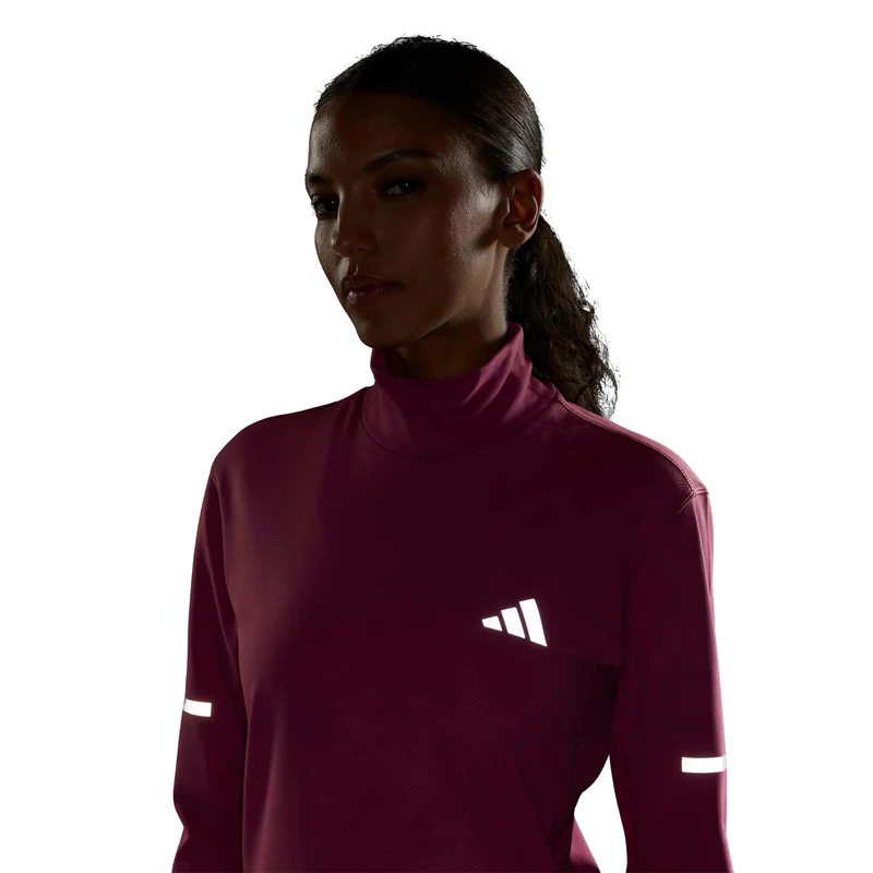 adi365 Warm Laufshirt Damen - weinrot