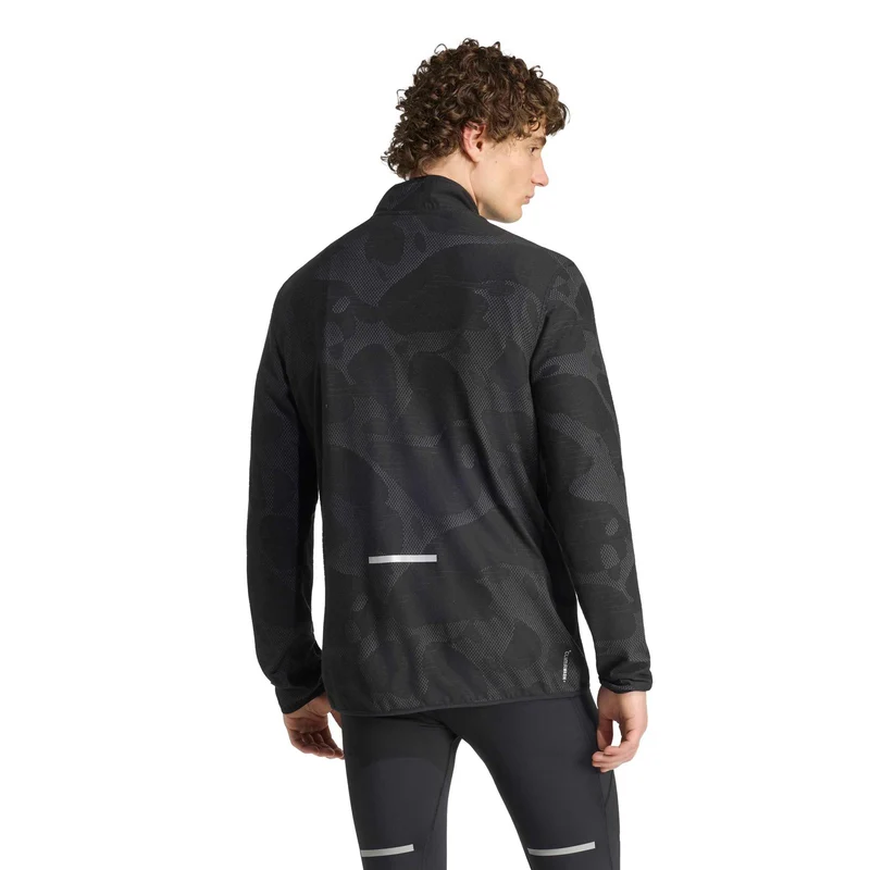 adi365 Climawarm+ Laufshirt Herren - schwarz