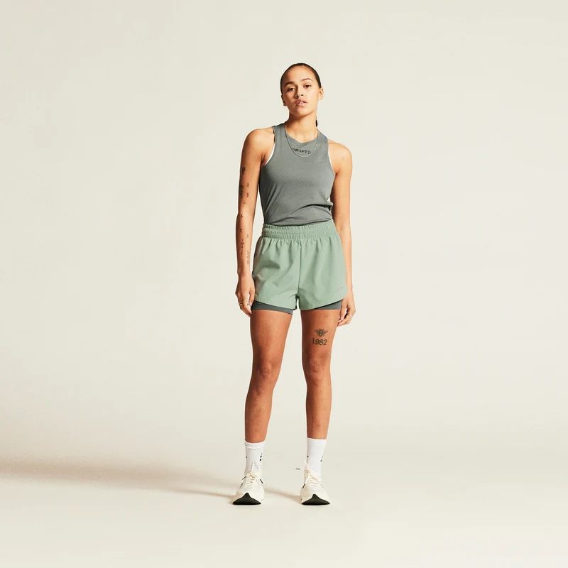 ADV Essence 2in1 Laufshorts Damen - grün