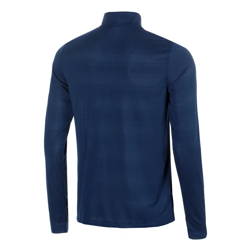 Velociti 1/4 Zip Laufshirt Herren - blau, mehrfarbig
