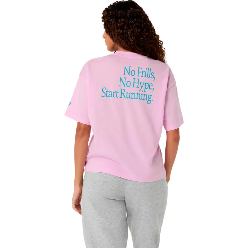 Runner Message Graphic Laufshirt - flieder, türkis