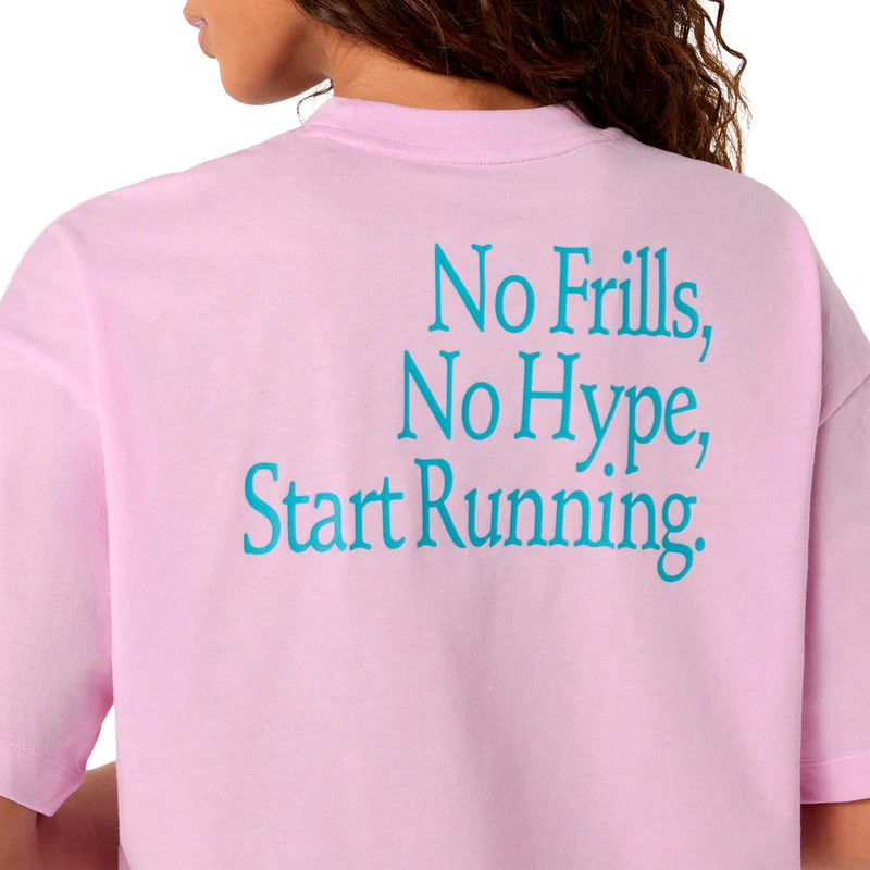 Runner Message Graphic Laufshirt - flieder, türkis