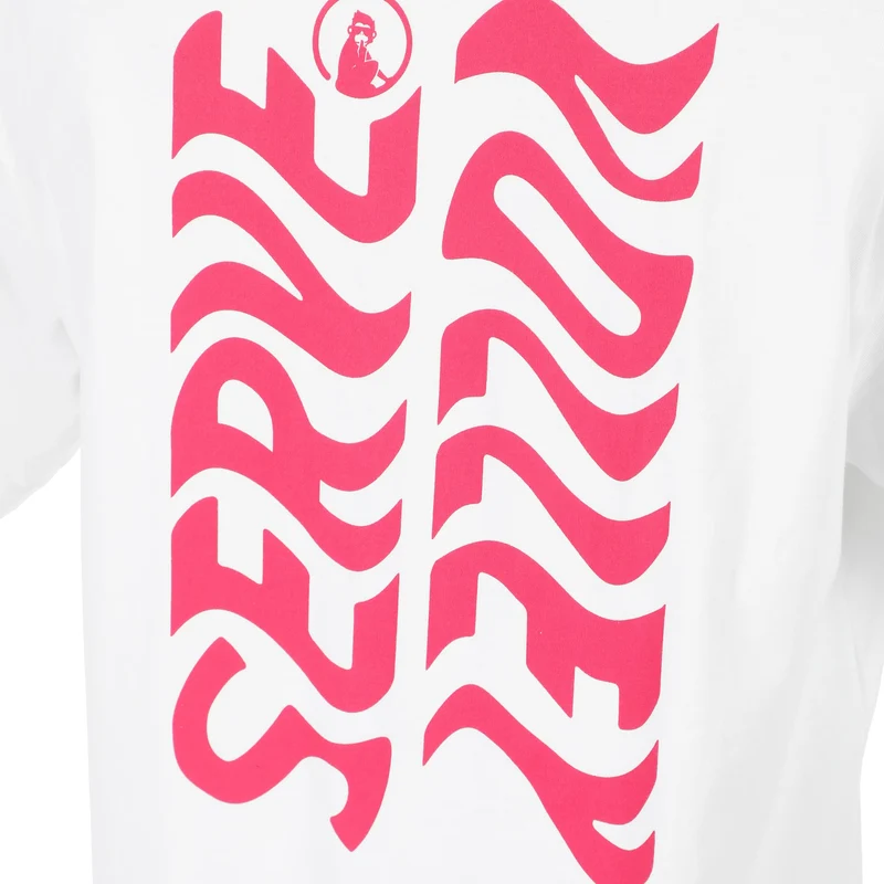 Create Wavy Boyfriend T-Shirt Damen-Weiß,Pink
