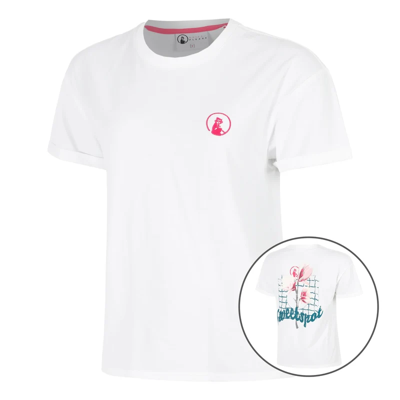 Create Flower T-Shirt Damen-Weiß,Mehrfarbig