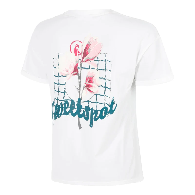 Create Flower T-Shirt Damen-Weiß,Mehrfarbig