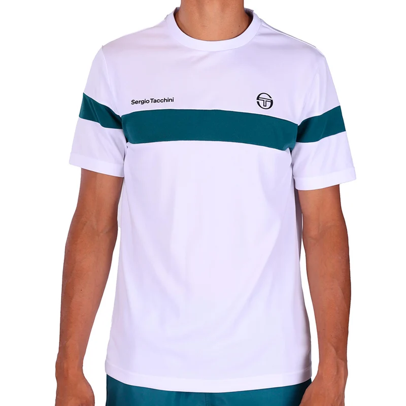 Leone PL T-Shirt Herren - weiß, petrol