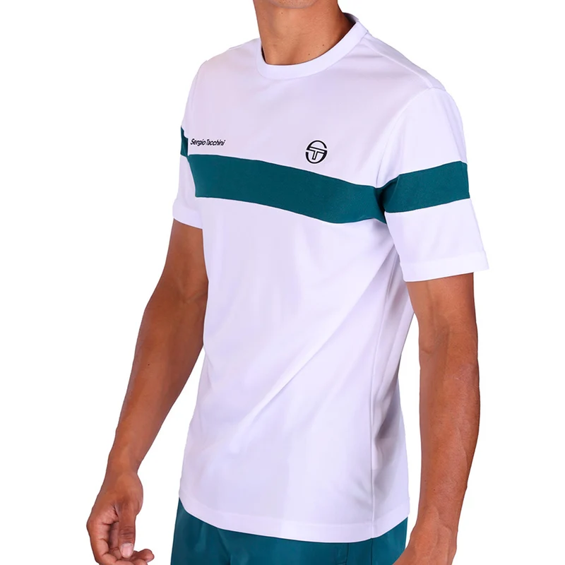 Leone PL T-Shirt Herren - weiß, petrol