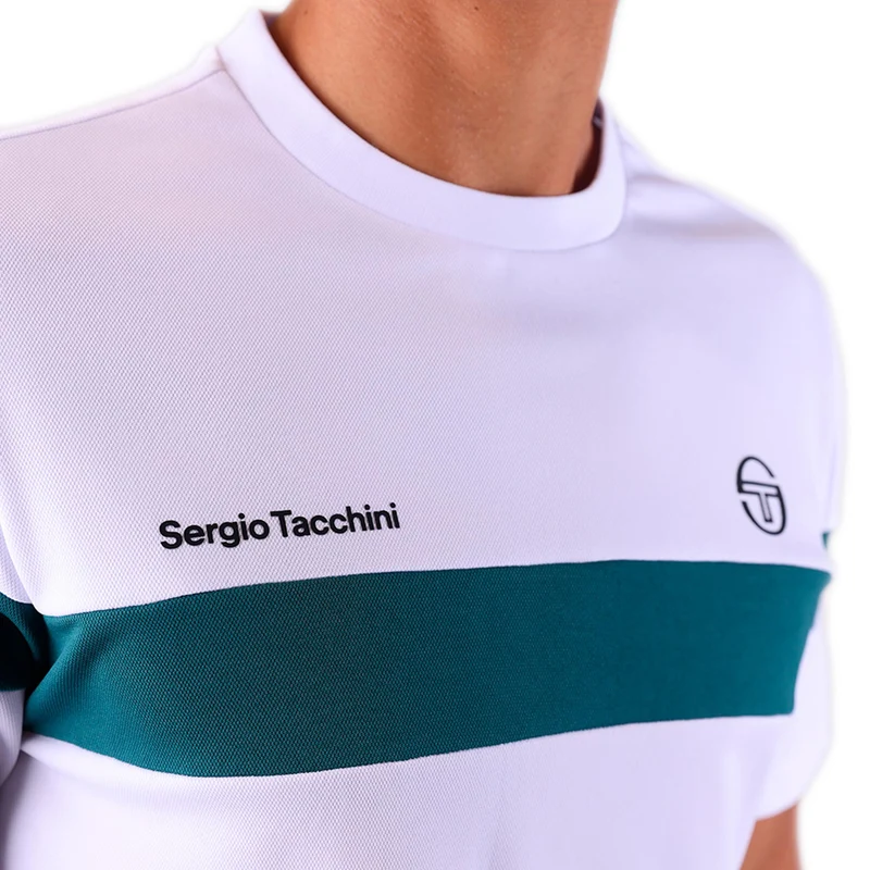 Leone PL T-Shirt Herren - weiß, petrol
