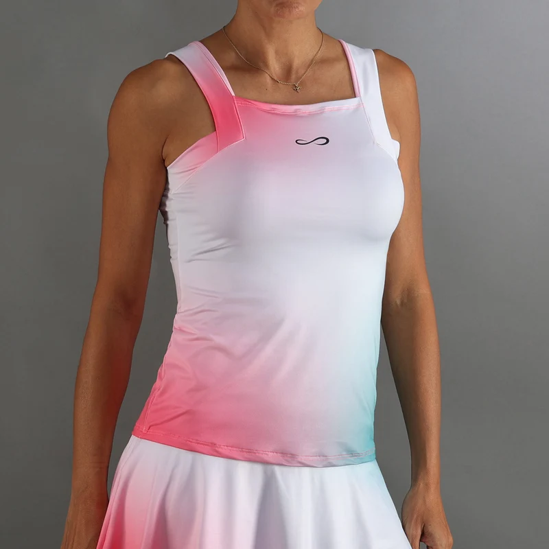 Breeze Tank-Top Damen-Neonpink,Weiß
