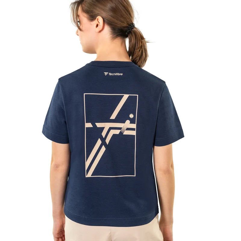 Graphic T-Shirt Damen-dunkelblau