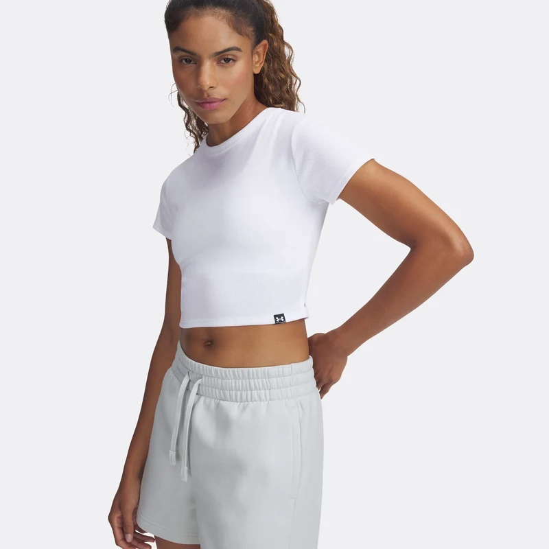 Rival Rib Baby T-Shirt Damen-Weiß