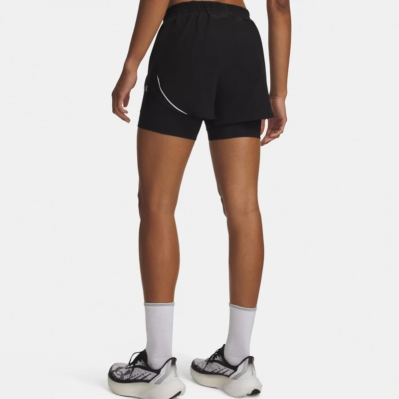 Velociti Pro 6in 2n1 Laufshorts Damen-schwarz, silber