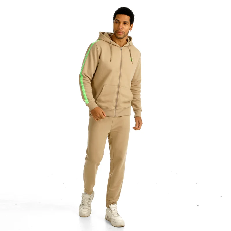 Wild Taped Zip Sweatjacke Herren-Beige,Neongrün