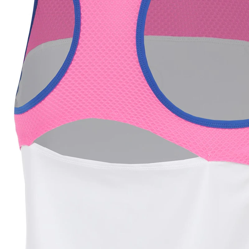 Racerback Tank-Top Damen - pink, blau