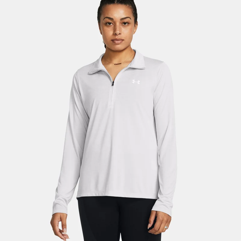 Tech Half-Zip Twist Longsleeve Damen-Grau