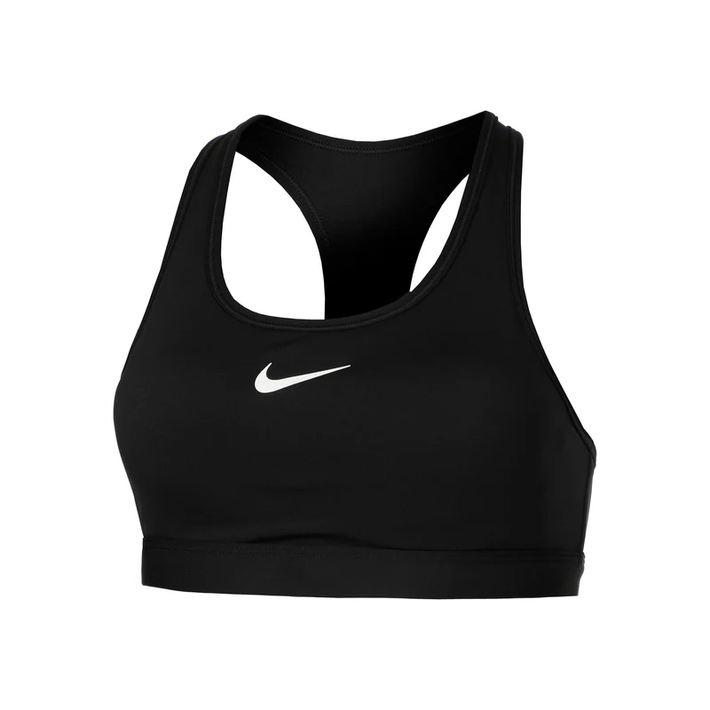 Swoosh Medium Sport-BH Damen-Schwarz